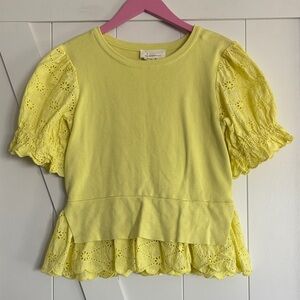 Anthropologie Light Yellow Knit Top